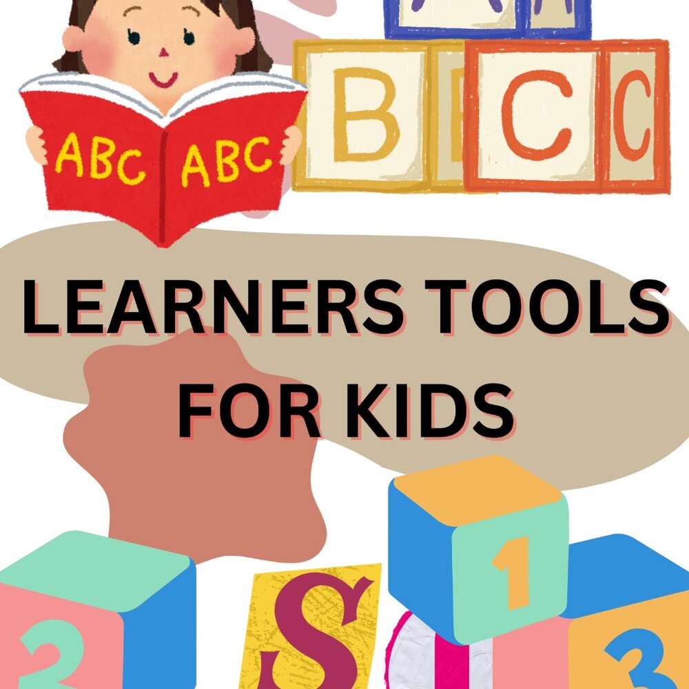 KIDZ LEARNING TOOLS - ALPHABETS, NUMBERS & ANIMALS (DIGITAL FILES)
